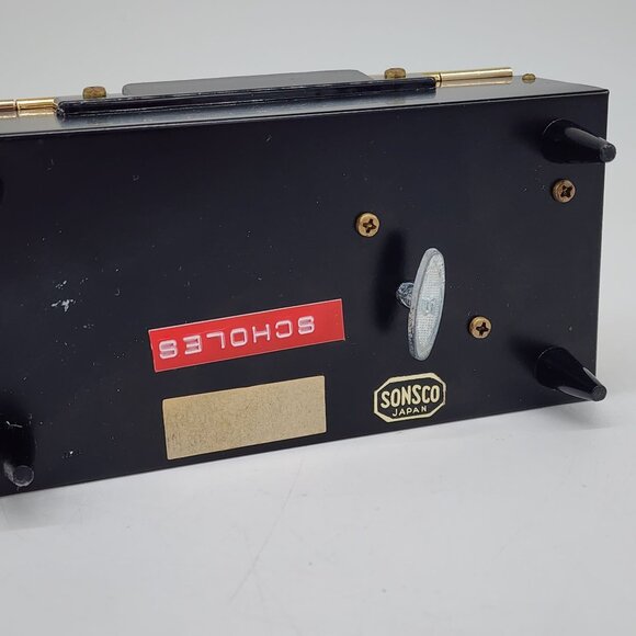 Vintage Sonsco Japan Red & Gold Musical Jewelry Box With Gem Accent Regency - Picture 14 of 16